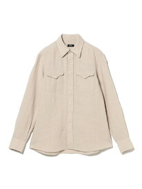 リネン ベージュ ウエスタンシャツ Brilla per il gusto ビームス メン トップス シャツ・ブラウス ベージュ【送料無料】[Rakuten Fashion]