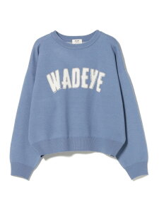 �ySALE�^50%OFF�zWADEYE ���S �j�b�g�v���I�[�o�[ ���� �N���[�l�b�N ���f�B�[�X �t�� �t�܂Œ����� ������� �����b�N�X �Z�[�� BEAMS HEART WOMEN �r�[���X �n�[�g �g�b�v�X �j�b�g �u���[ �x�[�W