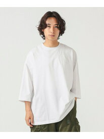 シルケット 8分袖 クルーネック Tシャツ BEAMS ビームス メン トップス カットソー・Tシャツ ブラック ホワイト グリーン【先行予約】*【送料無料】[Rakuten Fashion]