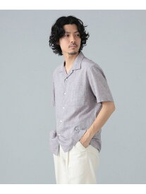 リネンコットン オープンカラー ショートスリーブシャツ Brilla per il gusto ビームス メン トップス シャツ・ブラウス ブラック ホワイト ネイビー ブラウン【送料無料】[Rakuten Fashion]