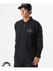 【別注】JONES / ロングスリーブ ワッフル ポロシャツ BEAMS GOLF ORANGE LABEL ビームス ゴルフ トップス ポロシャツ ブラック ネイビー【送料無料】[Rakuten Fashion]