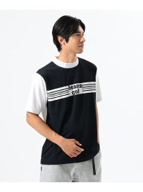ORANGE LABEL / ワンポイントボーダー モックネック BEAMS GOLF ORANGE LABEL ビームス ゴルフ トップス スウェット・トレーナー ホワイト ブラック【送料無料】[Rakuten Fashion]