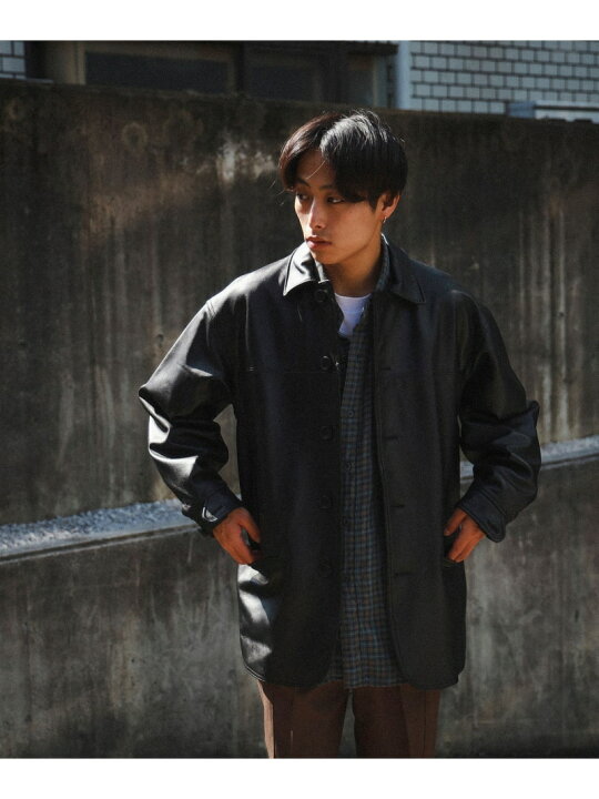 楽天市場】BEAMS / レザー カーコート ブルゾン BEAMS ビームス メン 