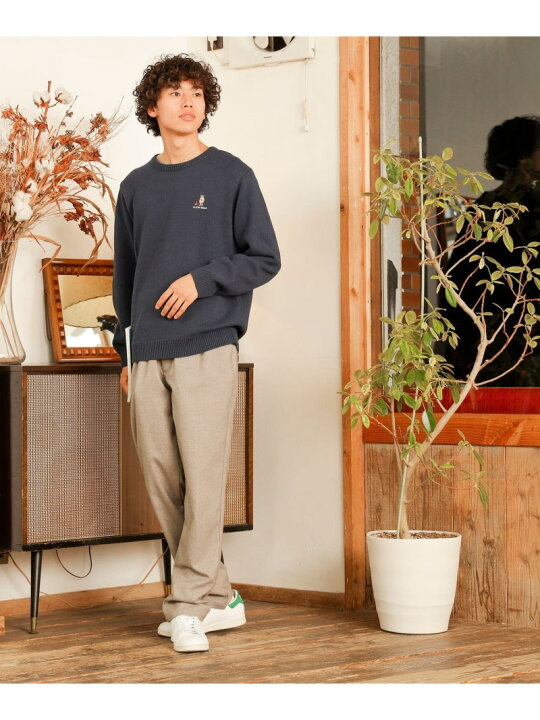 楽天市場】ベアー 刺繍 クルーネック ニット 25AW BEAMS HEART MEN 