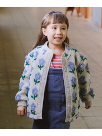 【待望の再再入荷！/SNSで話題】ジャカード ボア ブルゾン 2025FW(90~140cm) 25AW 冬アウター モコモコ BEAMS mini ビームス ミニ ジャケット・アウター ブルゾン・ジャンパー ブラウン ホワイト ブルー【先行予約】*【送料無料】[Rakuten Fashion]