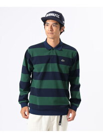 【別注】LACOSTE / ボーダー ロングスリーブ ポロシャツ BEAMS GOLF ORANGE LABEL ビームス ゴルフ トップス ポロシャツ ホワイト グリーン グレー【先行予約】*【送料無料】[Rakuten Fashion]