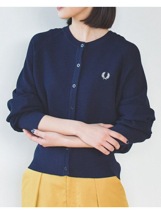 楽天市場】FRED PERRY × Ray BEAMS / 別注 クルーネック カーディガン  