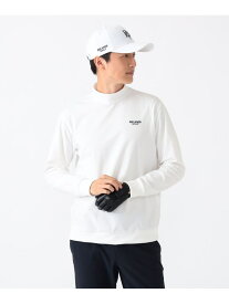 PURPLE LABEL / 裏毛シンプルロングスリーブ モックネックシャツ BEAMS GOLF PURPLE LABEL ビームス ゴルフ トップス カットソー・Tシャツ ネイビー ホワイト【送料無料】[Rakuten Fashion]