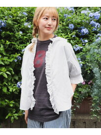 【SALE／30%OFF】【7/3新規値下げ】コットン リネン フリル ギャザー ショートスリーブ BEAMS BOY ビームス ウイメン トップス シャツ・ブラウス ブラック ホワイト ベージュ【RBA_E】【送料無料】[Rakuten Fashion]