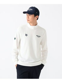 PURPLE LABEL / スフィダンテ グリッド モックネックシャツ BEAMS GOLF PURPLE LABEL ビームス ゴルフ トップス カットソー・Tシャツ ネイビー グレー ホワイト【送料無料】[Rakuten Fashion]