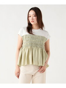 �ّf�� �V���[�����O �v���I�[�o�[ BEAMS HEART WOMEN �r�[���X �n�[�g �g�b�v�X �J�b�g�\�[�ET�V���c �O���[ �z���C�g�y���������z[Rakuten Fashion]