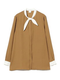 【SALE／60%OFF】リボンタイ シャツ EFFE BEAMS デミルクス ビームス トップス シャツ・ブラウス ブラウン ブラック【RBA_E】【送料無料】[Rakuten Fashion]