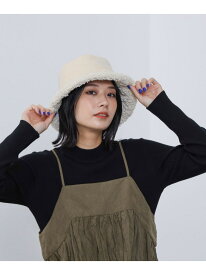 BEAMS HEART / フェイクスエード リバーシブル ハット BEAMS HEART WOMEN ビームス ハート 帽子 ハット ホワイト ブラック ブラウン[Rakuten Fashion]