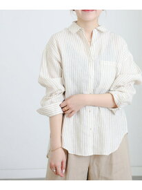 ルランゼフィール リネン シャツ(S~M) 25SS 冷房除け 日差し除け 夏まで使える 旅行 B:MING by BEAMS ビーミング ライフストア バイ ビームス トップス シャツ・ブラウス ホワイト ネイビー ブルー ベージュ【送料無料】[Rakuten Fashion]