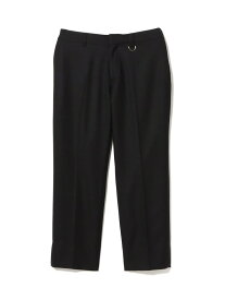 スリム ソリッド ノープリーツ スラックス International Gallery BEAMS ビームス メン パンツ その他のパンツ ブラック【送料無料】[Rakuten Fashion]