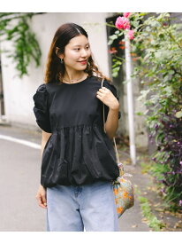 【SALE／30%OFF】【洗濯可/きれいめ/オフィス/体型カバー/半袖】ギャザースリーブ バルーン ブラウス Ray BEAMS ビームス ウイメン トップス シャツ・ブラウス イエロー ブラック ホワイト【RBA_E】【送料無料】[Rakuten Fashion]