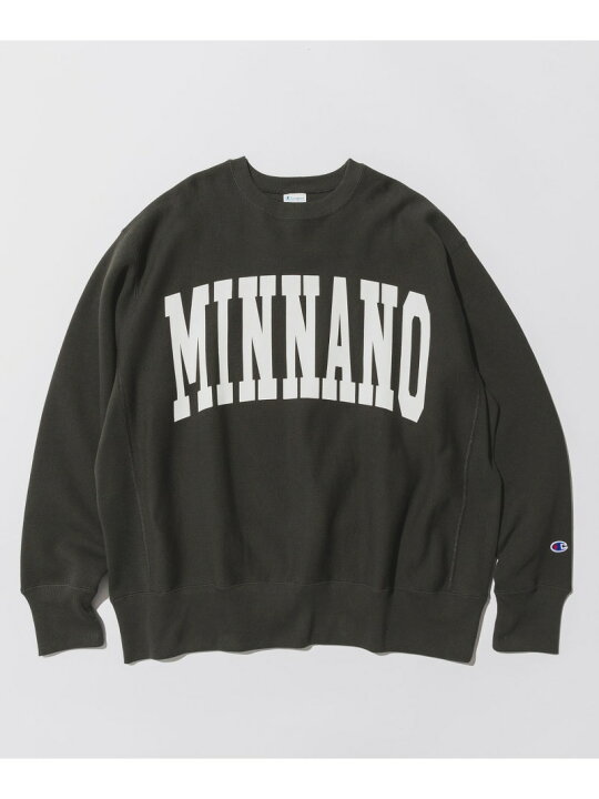 楽天市場】【別注】Champion * MIN-NANO / ロゴ クルーネック 