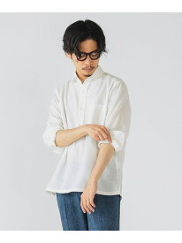 【SALE／30%OFF】【ウォッシャブル】麻混 プルオーバーシャツ(S~XL) BEAMS HEART MEN ビームス ハート トップス シャツ・ブラウス ネイビー ホワイト【RBA_E】【送料無料】[Rakuten Fashion]