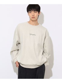【SALE／20%OFF】裏起毛 フェイクスエード クルーネック スウェット BEAMS HEART MEN ビームス ハート トップス スウェット・トレーナー ホワイト ブルー【RBA_E】【送料無料】[Rakuten Fashion]
