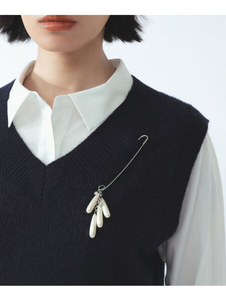 ドロップ パール ビッグ ブローチ Ray BEAMS ビームス ウイメン アクセサリー・腕時計 ブローチ・コサージュ・バッジ ホワイト【送料無料】[Rakuten Fashion]