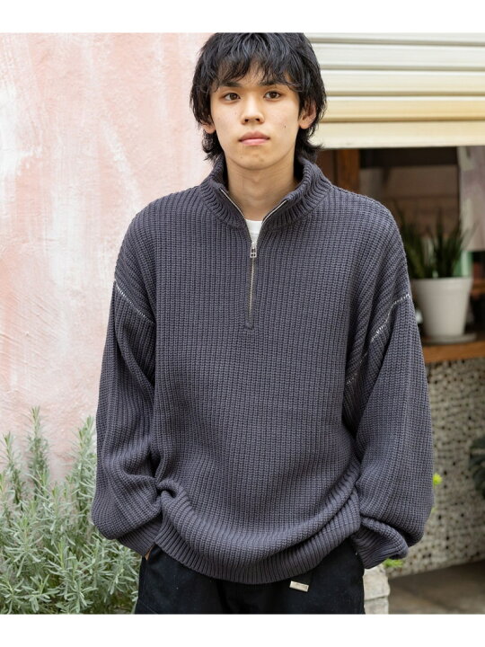 楽天市場】ハーフジップ 片畦 ニット BEAMS HEART MEN ビームス ハート 