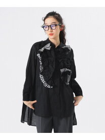 【別注】TORI-TO / リボン シャツ 25AW ブラウス トリト BEAMS BOY ビームス ウイメン トップス シャツ・ブラウス ホワイト ブラック【送料無料】[Rakuten Fashion]