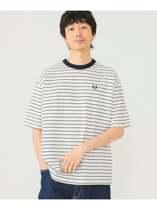 楽天市場】FRED PERRY * BEAMS / 別注 ボーダー ピケ Tシャツ BEAMS 