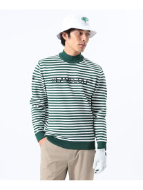 【SALE／30%OFF】【先行スペシャルプライス】＜MEN＞ORANGE LABEL / ボーダー モックネックニット BEAMS GOLF ORANGE LABEL ビームス ゴルフ トップス ニット ブラウン グリーン【RBA_E】【送料無料】[Rakuten Fashion]