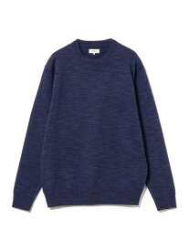 【SALE／50%OFF】【6/25新規値下げ】9ゲージ カラースラブニット 26SS BEAMS ビームス メン トップス ニット ネイビー グレー【RBA_E】【送料無料】[Rakuten Fashion]