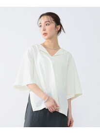 Demi-Luxe BEAMS / キーネック サイドスリット Tシャツ Demi-Luxe BEAMS デミルクス ビームス トップス カットソー・Tシャツ グレー ホワイト ネイビー【送料無料】[Rakuten Fashion]