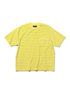 Pocket Tee Pile Stripe BEAMS PLUS �r�[���X ���� �g�b�v�X �J�b�g�\�[�ET�V���c �z���C�g �C�G���[ �u���[�y���������z[Rakuten Fashion]