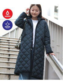 【3サイズ展開/中綿/あったか/発熱素材/撥水】フード キルティング コート 25AW キルトコート 冬アウター フード取り外し可 BEAMS HEART WOMEN ビームス ハート ジャケット・アウター その他のジャケット・アウター ベージュ ネイビー グリーン【送料無料】[Rakuten Fashion]