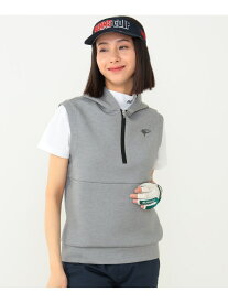 【UVカット】BEAMS GOLF ORANGE LABEL / ハーフジップ ポンチ フード ベスト BEAMS GOLF ORANGE LABEL ビームス ゴルフ トップス ベスト・ジレ ベージュ ホワイト【送料無料】[Rakuten Fashion]