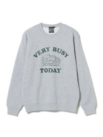 【SPECIAL PRICE】VERY BUSY TODAY クルーネック スウェット BEAMS T ビームスT トップス スウェット・トレーナー グレー【送料無料】[Rakuten Fashion]
