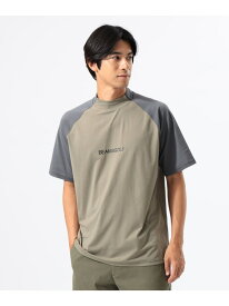 ORANGE LABEL / ラグラン切り替え モックネックシャツ BEAMS GOLF ORANGE LABEL ビームス ゴルフ トップス カットソー・Tシャツ グリーン ブラック ネイビー【送料無料】[Rakuten Fashion]