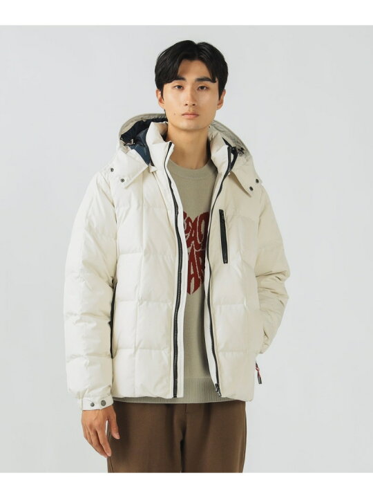 BEAMS ビームス ダウンジャケット ホワイトジップ XL 黒 良品BEAMS 