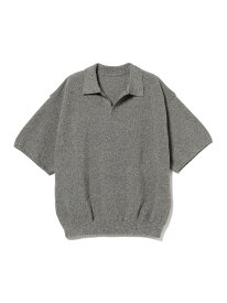 crepuscule / Light Moss Stitch Polo BEAMS T ビームスT トップス ポロシャツ ホワイト グレー【送料無料】[Rakuten Fashion]