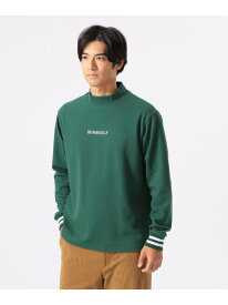 ORANGE LABEL / ストレッチツイル ジャカード モックネックシャツ(UVカット) BEAMS GOLF ORANGE LABEL ビームス ゴルフ トップス カットソー・Tシャツ ネイビー グレー ホワイト グリーン【送料無料】[Rakuten Fashion]