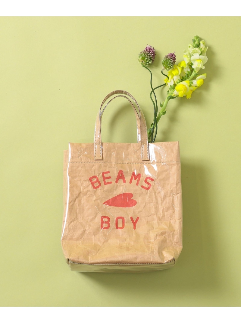 BEAMS BOY / BBロゴ ショップバック BEAMS BOY ビームス ウイメン バッグ トートバッグ ベージュ【送料無料】[Rakuten Fashion]