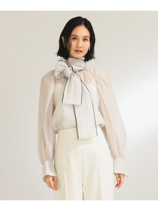 Demi-Luxe BEAMS シアーラミーシャツ 羽織り シアー Demi-Luxe BEAMS 