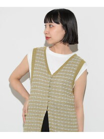 【SALE／50%OFF】BEAMS HEART / ラメニットジレ * プルオーバー セット(セットアイテム) BEAMS HEART WOMEN ビームス ハート ワンピース・ドレス その他のワンピース・ドレス イエロー ブルー【RBA_E】【送料無料】[Rakuten Fashion]
