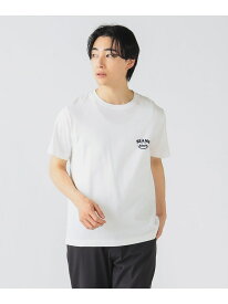 スマイルロゴ ワンポイント Tシャツ BEAMS HEART MEN ビームス ハート トップス カットソー・Tシャツ ホワイト ネイビー【送料無料】[Rakuten Fashion]