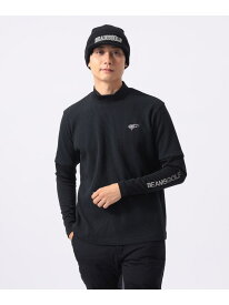 【SALE／30%OFF】ORANGE LABEL / ワッフル切り替え ロングスリーブモックネック BEAMS GOLF ORANGE LABEL ビームス ゴルフ トップス カットソー・Tシャツ グレー ブラック【RBA_E】【送料無料】[Rakuten Fashion]