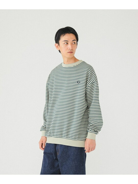 楽天市場】FRED PERRY * BEAMS / 別注 ボーダー クルーネック 