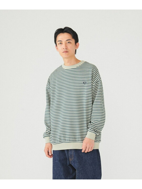 楽天市場】FRED PERRY * BEAMS / 別注 ボーダー クルーネック 