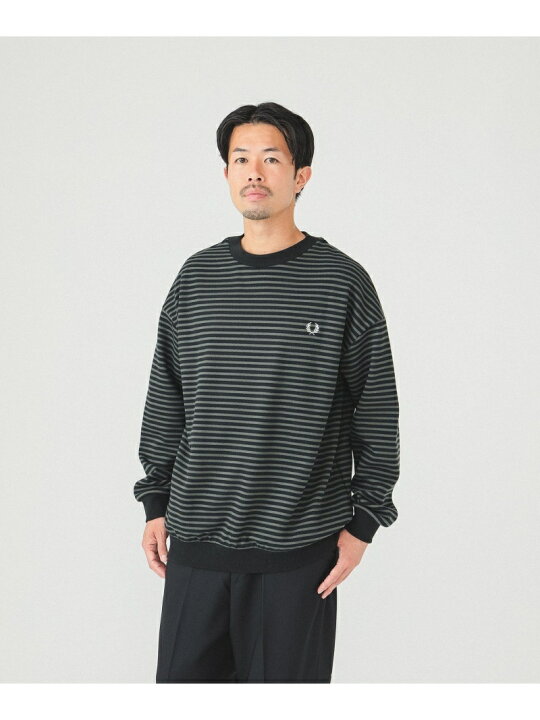楽天市場】FRED PERRY * BEAMS / 別注 ボーダー クルーネック 