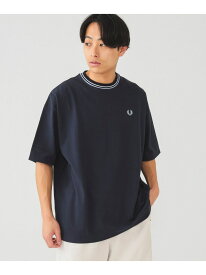 FRED PERRY * BEAMS / 別注 オーバーサイズ ピケ Tシャツ BEAMS ビームス メン トップス カットソー・Tシャツ ホワイト ブラック ネイビー【先行予約】*【送料無料】[Rakuten Fashion]