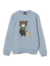 【SPECIAL PRICE】パリ ベアー クルーネック スウェット BEAMS T ビームスT トップス スウェット・トレーナー ブルー ブラック【送料無料】[Rakuten Fashion]