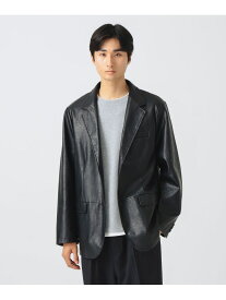 フェイクレザー ジャケット BEAMS HEART MEN ビームス ハート ジャケット・アウター テーラードジャケット・ブレザー ブラック ブラウン【送料無料】[Rakuten Fashion]
