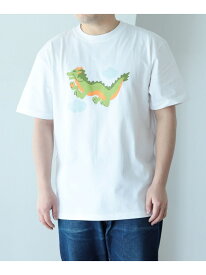 ＜UNISEX＞BEAMS JAPAN / 別注 干支 Tシャツ 辰 BEAMS JAPAN ビームス ジャパン トップス カットソー・Tシャツ ホワイト ブラック【送料無料】[Rakuten Fashion]